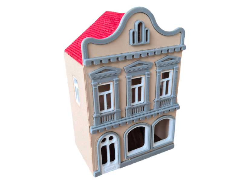H0 scale Secession-style small town house