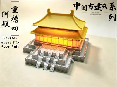 Chinese Ancient Architecture Series - Double-Eaved Hip-and-Gable Hall