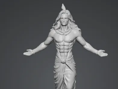 Divine Lord Krishna Miniature Relaxing 