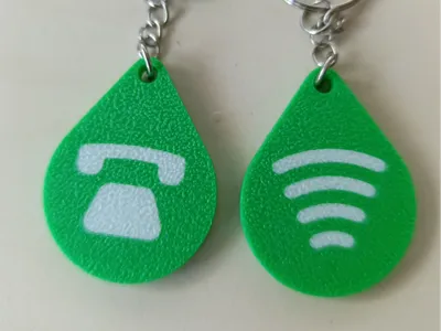 NFC phone tag keychain