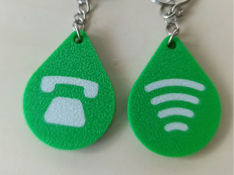 NFC phone tag keychain
