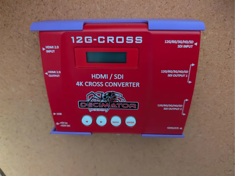 Mounting bracket Decimator 12G-Cross 4K Converter