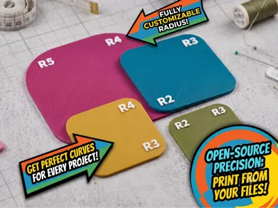 Customizable Sewing Curve Ruler