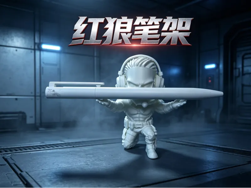 三角洲行动 肌肉红狼笔架 蚀金玫瑰版骷髅脸红狼