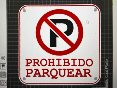 letrero no parking 