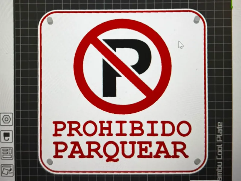 letrero no parking 