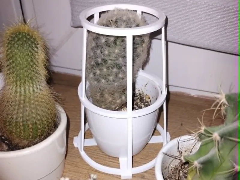 Flower plant stand with pot lock v2