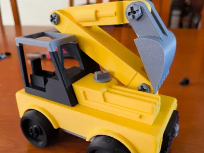 Fully Articulated Modular Excavator Toy