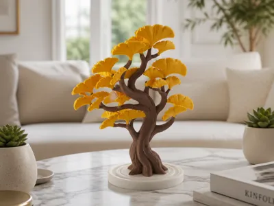 Ginkgo Tree Sculpture - Elegant Home Decor Piece