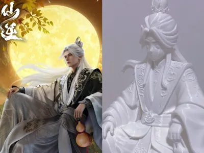 Wang Lin, the male protagonist of Xian Ni, defying fate and changing destiny, challenging the Heavenly Dao, a high-quality model with rich details