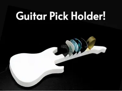 Guitar Pick Holder in The Shape of a Guitar!