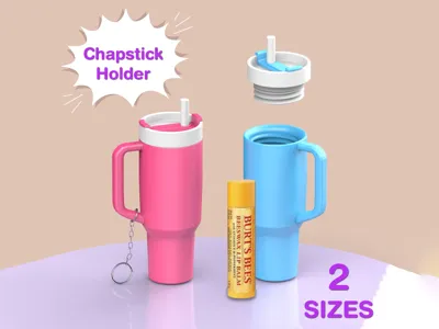 Stanley Tumbler Keychain - Chapstick Holder 