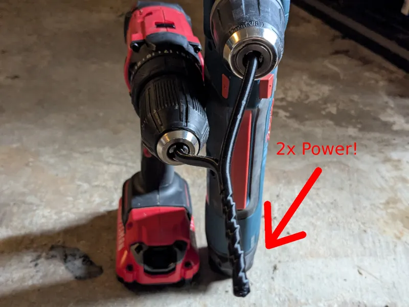 The overkill 2x power drill bit