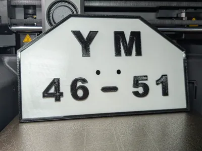 GDR Motorcycle License Plate