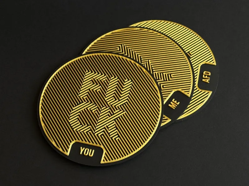 Not very subtle coasters (100 mm)