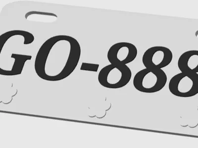License Plate Bookmark