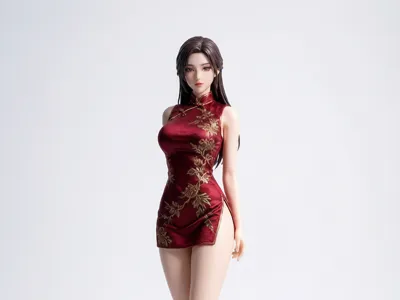 Qipao Long-Legged Beauty Figurine