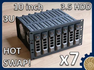 10 დიუმიანი 3U HDD უკანა საყრდენი ვენტილატორებით thumbnail 2