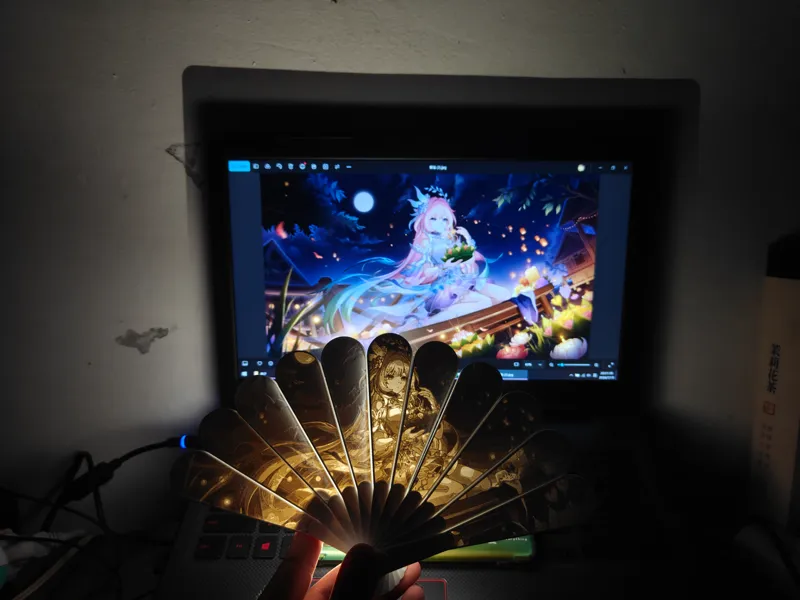 崩坏：星穹铁道，昔涟透光浮雕扇子