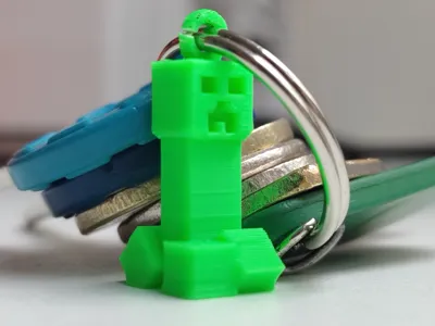 Minecraft Creeper Keychain