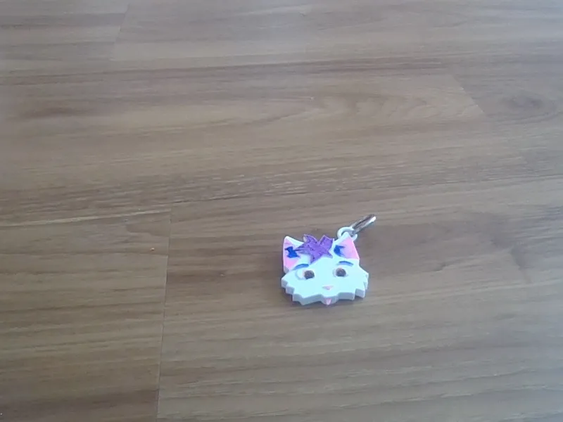 Fursona/Cat head keychain