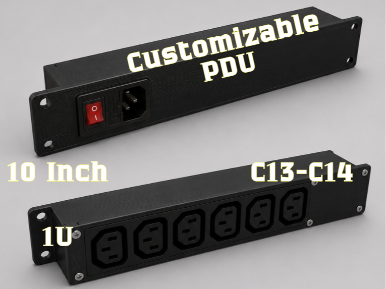 10" Rack Modular PDU (1–6 Outlets in and out)
