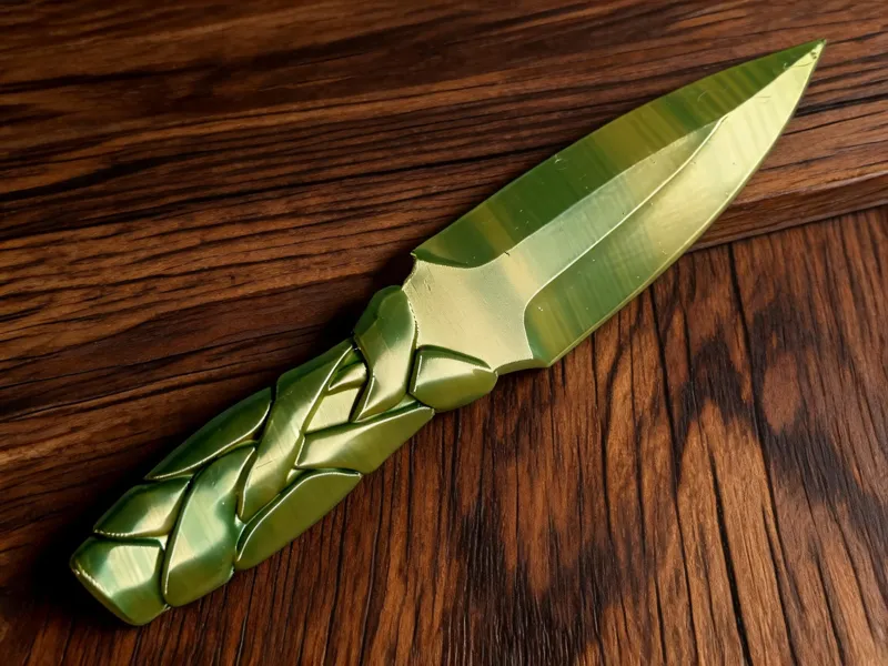 Lime-Green Core Deep Space Hunting Tactical Dagger