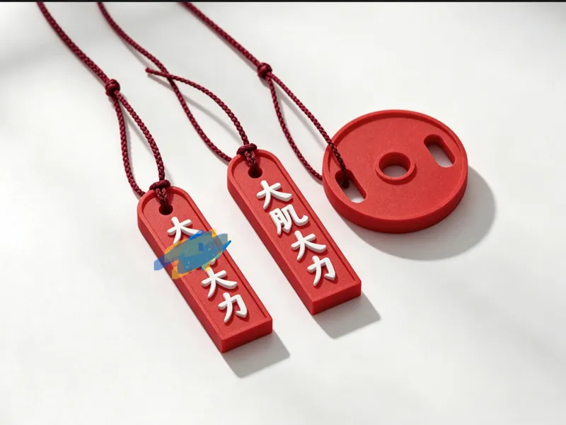 钥匙扣书包背包挂件，趣味健身字杠铃片