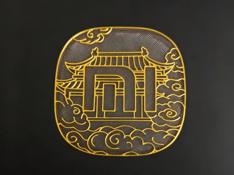 电子掐丝珐琅-小米车标-城楼