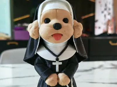 cute dog nun