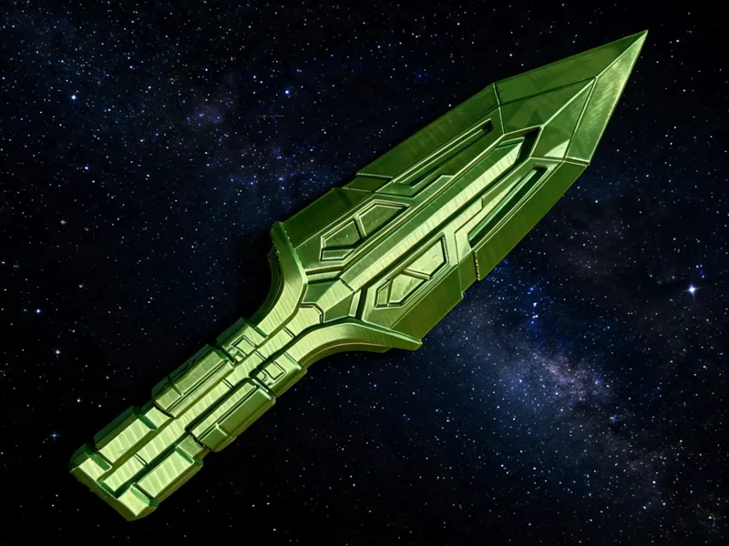 Emerald Etched Doomsday Tactical Dagger