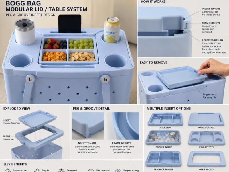 bogg bag lid (modular edition)