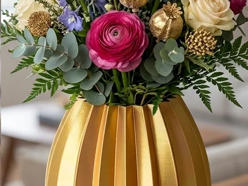 Modern Pleated Accordion Vase