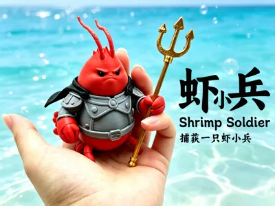 Shrimp Soldier - Catch a Shrimp Soldier in the ocean