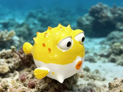 Marine Life Porcupinefish Figurine