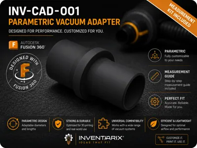 Customizable Vacuum Adapter - Parametric
