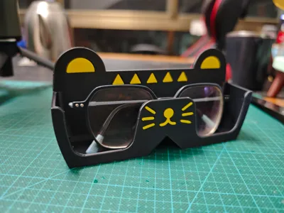 Black Cat Glasses Storage Box