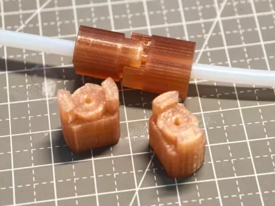 Manual filament feed/retract connector, jam-free version