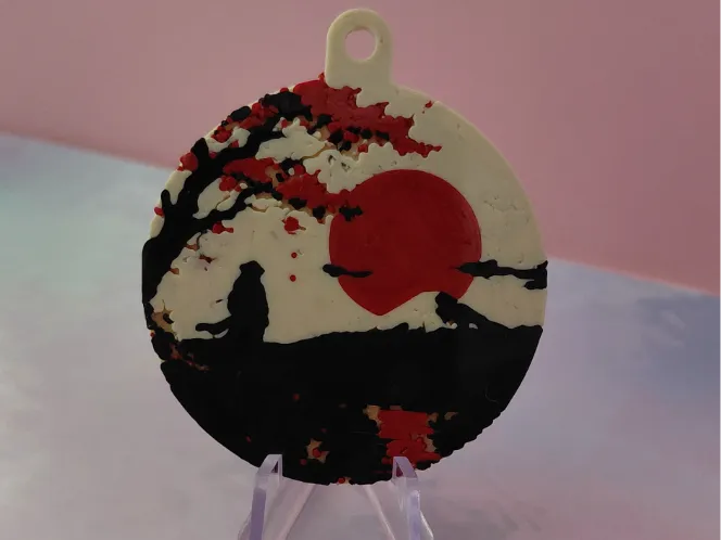 Schlüsselanhänger  einsamer Samurai