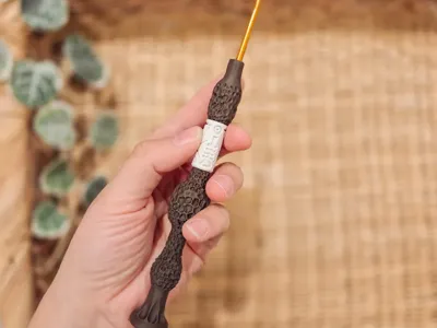 5mm Elder wand crochet hook handle (modified)