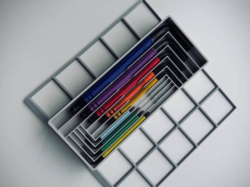 极简内六角扳手gridfinity收纳单元