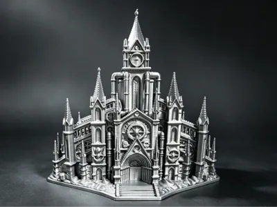 Spacetime Bell Tower Gothic Cathedral