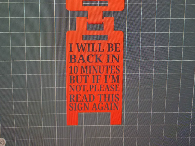 10 minute sign