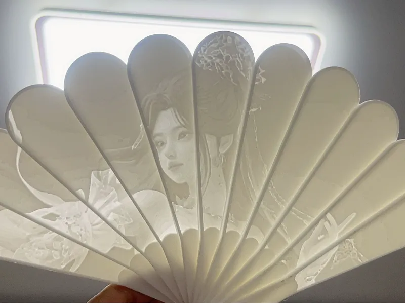 剑网3 七秀 秀姐透光浮雕扇子