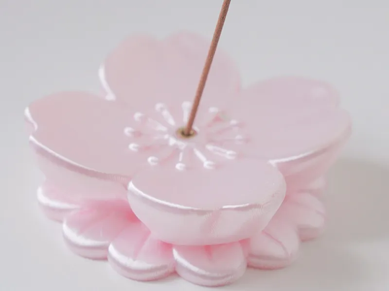 粉色樱花线香底座
