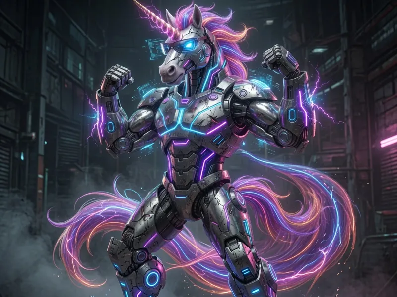 Unicornio Mecha . robocornio