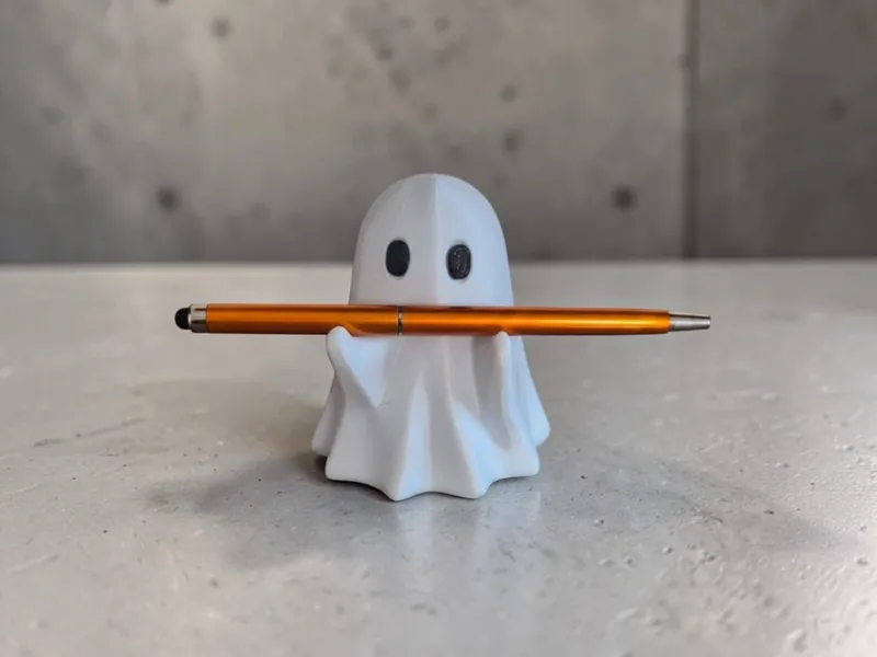 Porta-canetas de mesa formato de fantasma