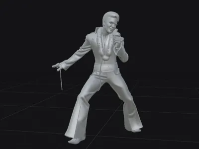 Elvis Presley - The King of Rock Statue FanArt