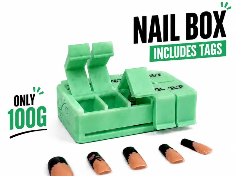 Nail Box With Tags and Hinge
