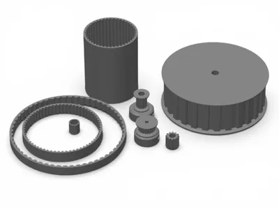 Universal pulley and belt generator customizer